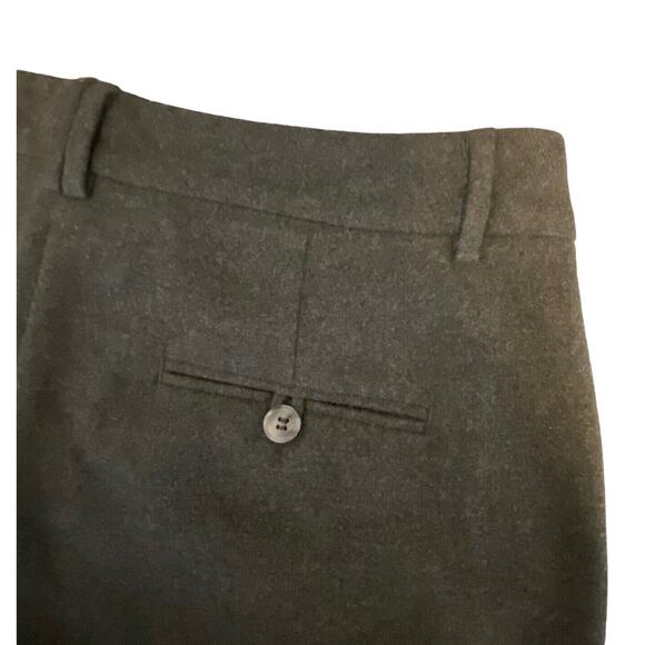 Zara Charcoal Grey Wide Leg Pant Women Sz L Cropped Pockets Career Casual - Picture 4 of 10